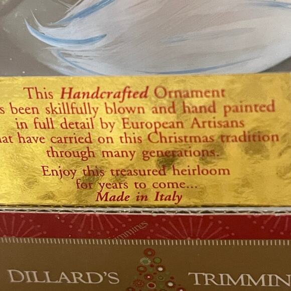 Dillards Trimmings Ornament blown glass Santa Claus - Picture 3 of 8